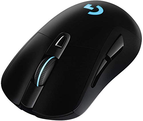 Logitech G703 LIGHTSPEED kabellose Gaming-Maus mit HERO 25K DPI Sensor, Wireless Verbindung, LIGHTSYNC RGB, POWERPLAY-kompatibel, geringes Gewicht von 95g, PC/Mac - Schwarz von Logitech G