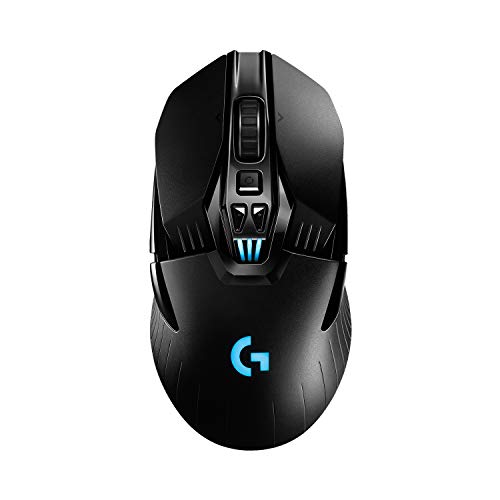 Logitech G903 Lightspeed Wireless Gaming Maus, Kabellose Verbindung, 12000 DPI Sensor, RGB-Beleuchtung, 7-11 Programmierbare Tasten, Lange Akkulaufzeit, Leichtgewicht, PC / Mac - Schwarz von Logitech G