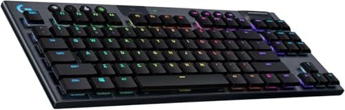Logitech G915 TKL Tenkeyless LIGHTSPEED RGB Mechanische Gaming-Tastatur für Laptop und PC, Low-Profile-Switches, LIGHTSYNC RGB, kabellos, mit Bluetooth-Funktion - Schwarz Logitech G915 TKL Tenkeyless LIGHTSPEED RGB Mechanische Gaming-Tastatur für Laptop und PC, Low-Profile-Switches, LIGHTSYNC RGB, kabellos, mit Bluetooth-Funktion - Schwarz von Logitech G