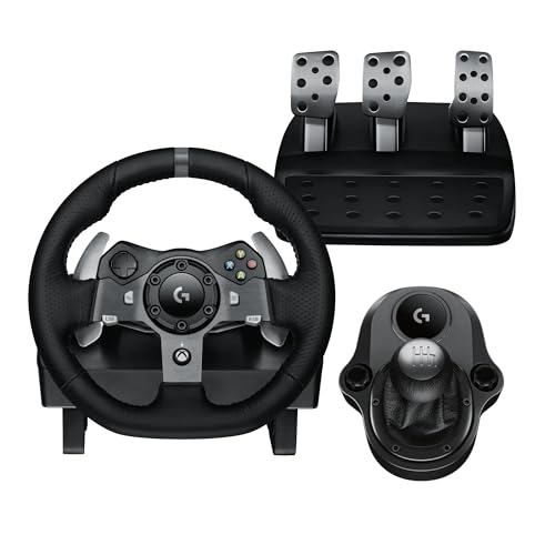 Logitech G920 Racing Lenkrad + Logitech Driving Force Shifter Schalthebel für G920 und G29, Xbox One von Logitech G
