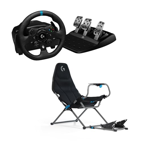 Logitech G923 Rennlenkrad und Pedale, TRUEFORCE Force Feedback + Playseat Challenge X, Logitech G Edition – For Xbox X|S, Xbox One, PC, Mac – Schwarz von Logitech G