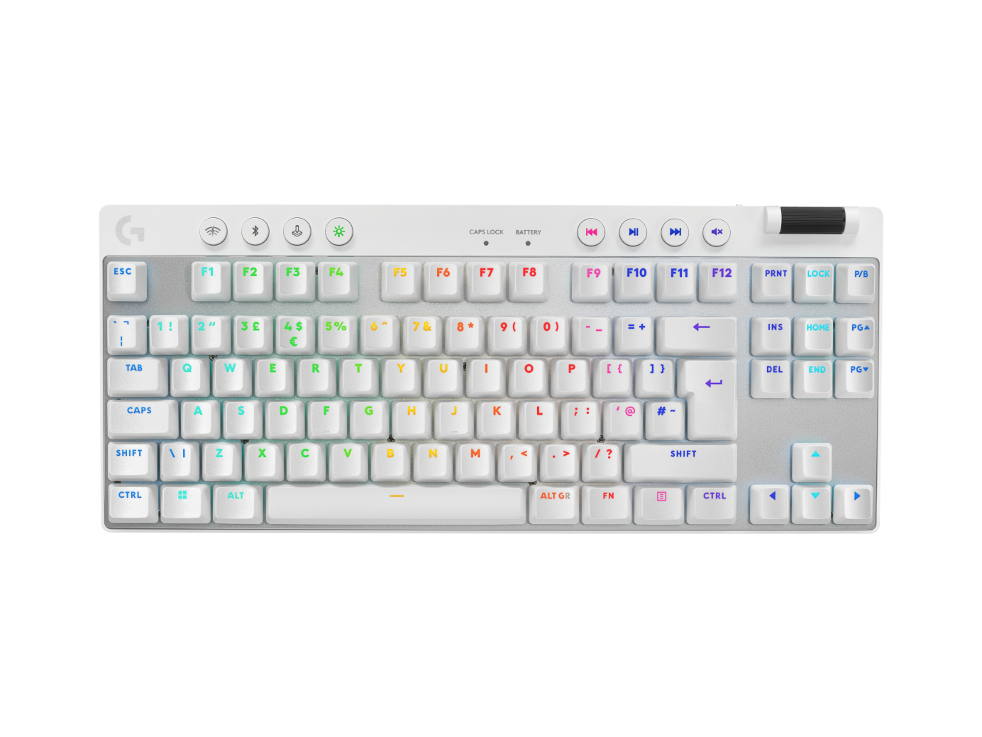 PRO X TKL LIGHTSPEED Gaming-Tastatur - Weiß UK English (QWERTY) Tactile von Logitech G