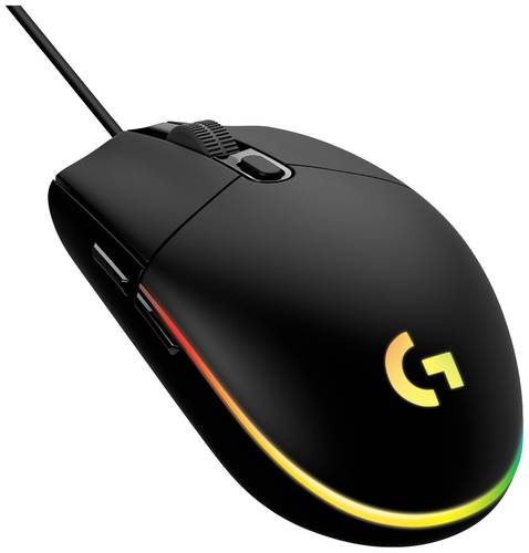 Logitech Gaming G203 LIGHTSYNC Gaming-Maus USB Optisch Schwarz 6 Tasten 8000 dpi von Logitech Gaming