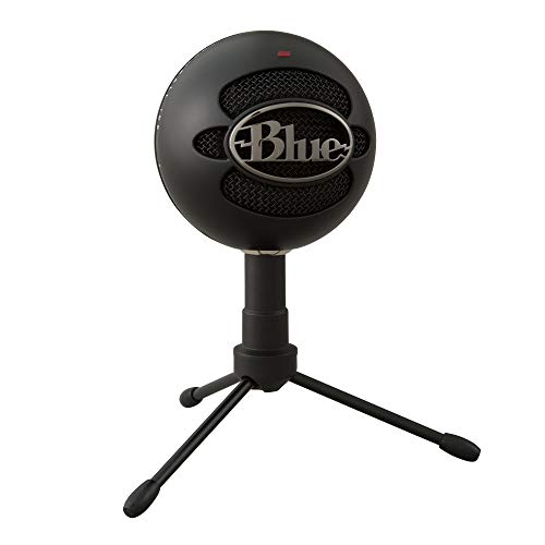 Blue Snowball iCE USB-Mikrofon für Aufnahmen, Streaming, Podcasting, Gaming auf PC und Mac, Kondensatormikrofon mit Nierenkapsel, Verstellbarer Tischständer, Plug 'n Play - Schwarz von Logitech for Creators