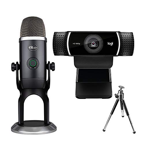 Logitech C922 Pro Stream Webcam (Full HD 1080p-Streaming) + Blue Yeti X, Professionelles USB-Kondensatormikrofon von Logitech for Creators