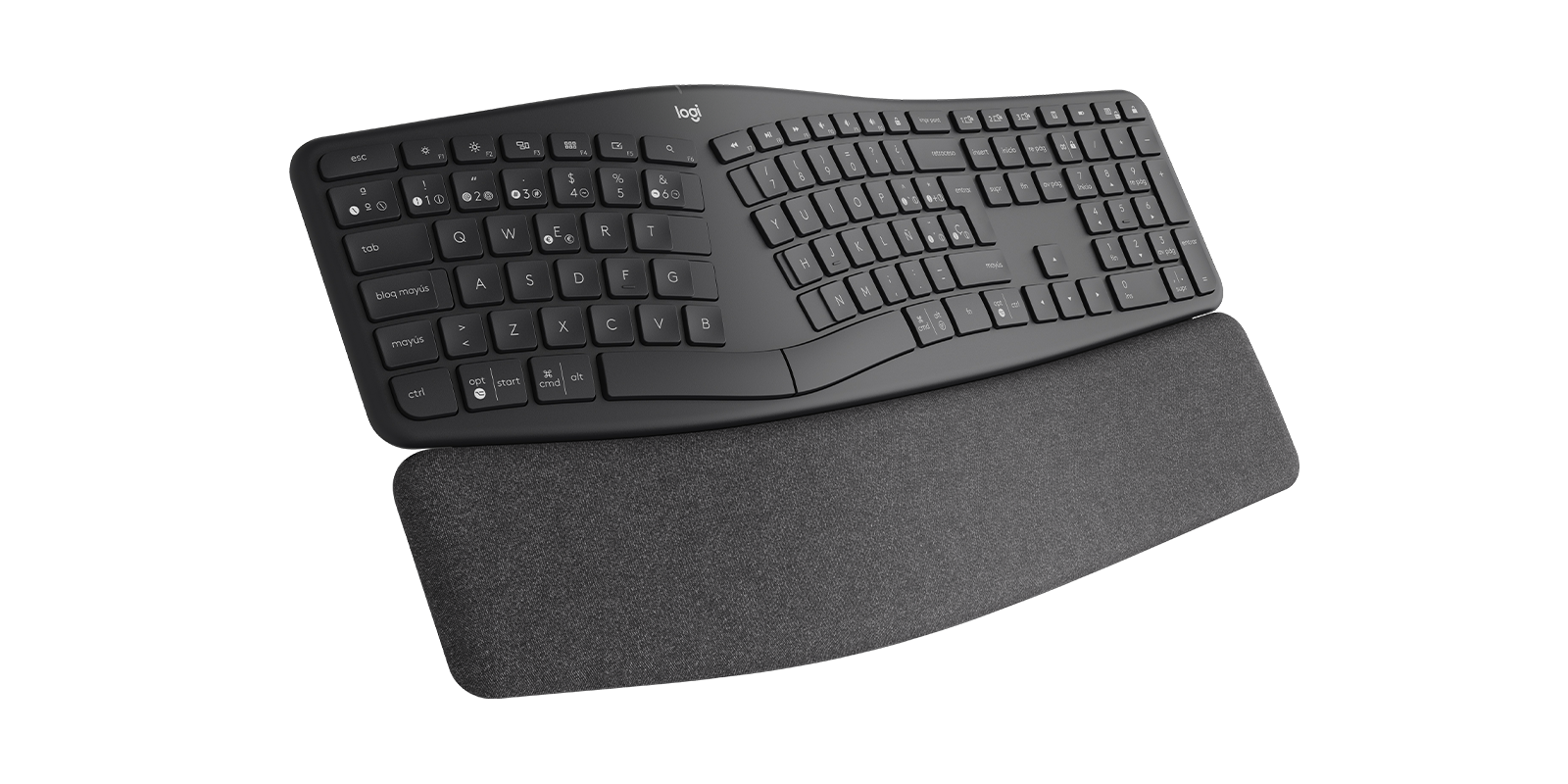ERGO K860 Geteilte ergonomische Tastatur - Grafit Español (Qwerty) von Logitech