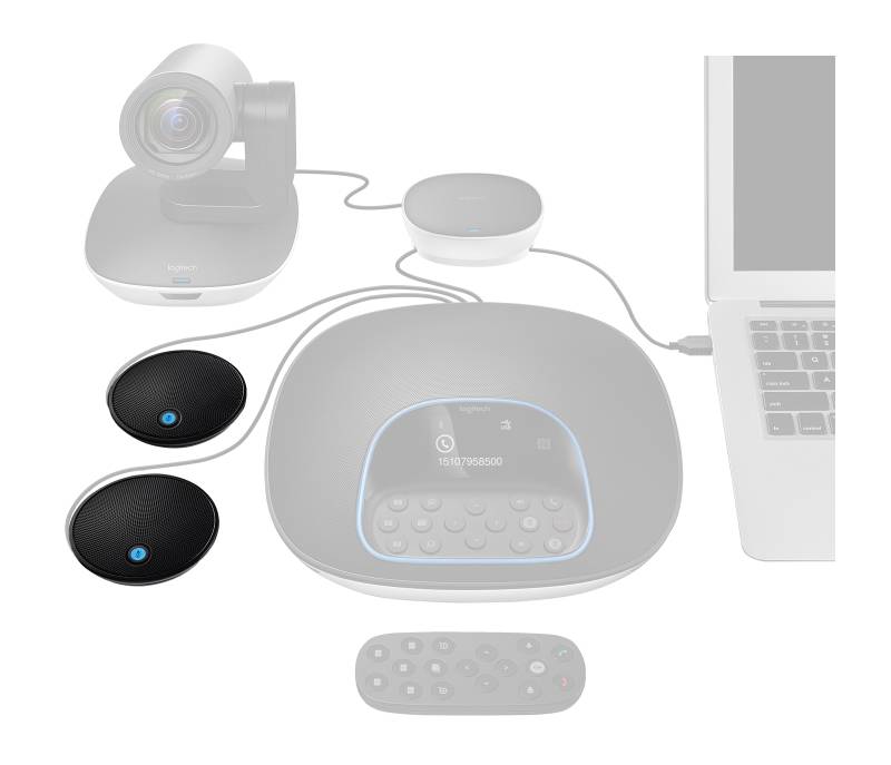 GROUP ERWEITERUNGS-MIKROFONE Zusatzmikrofone für größere Gruppen - Schwarz von Logitech