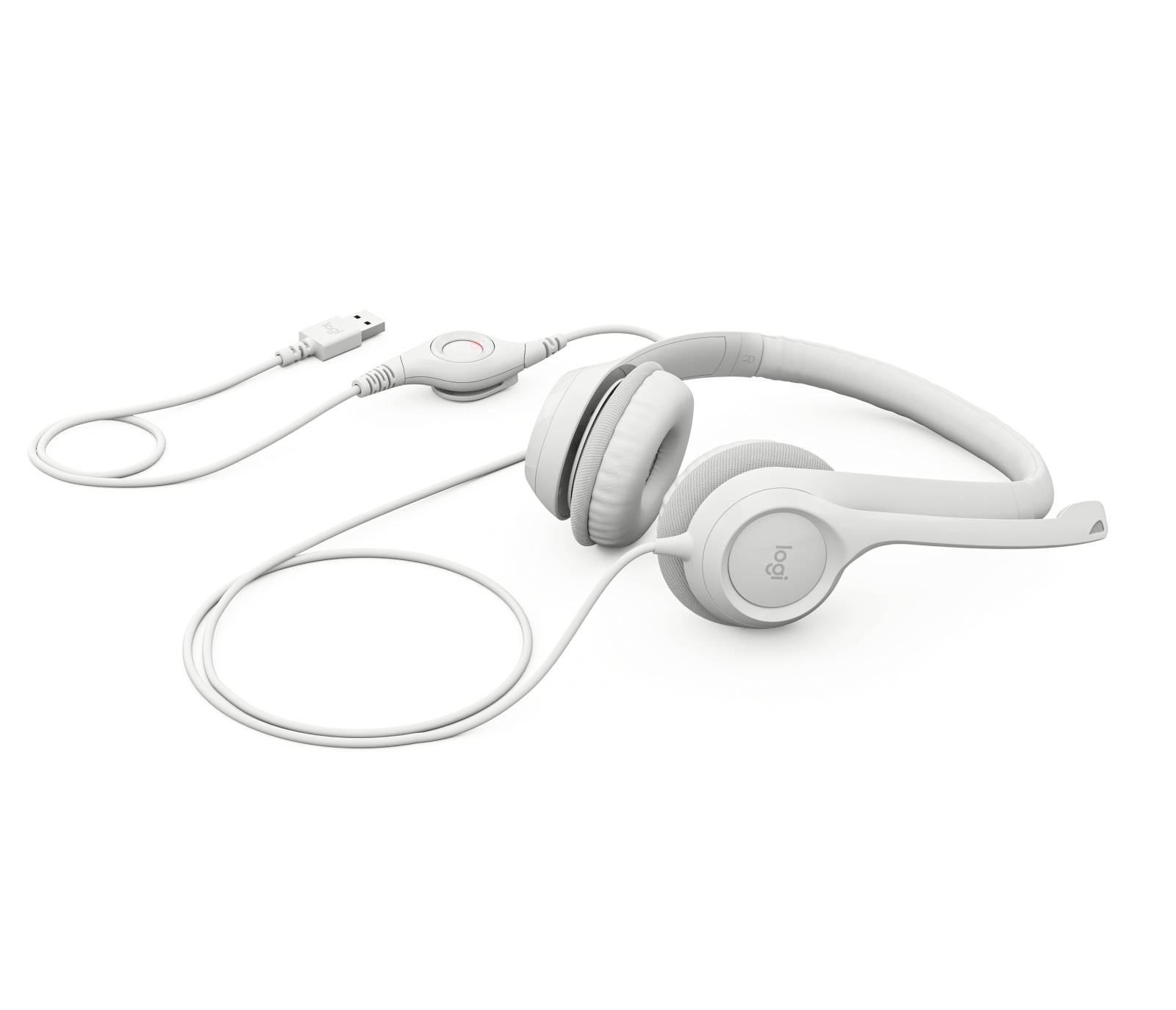 H390 USB Computer Headset Mit verbesserter digitaler Klangübertragung und integrierten Bedienelementen - Grauweiß H390 USB Computer Headset Mit verbesserter digitaler Klangübertragung und integrierten Bedienelementen - Grauweiß von Logitech