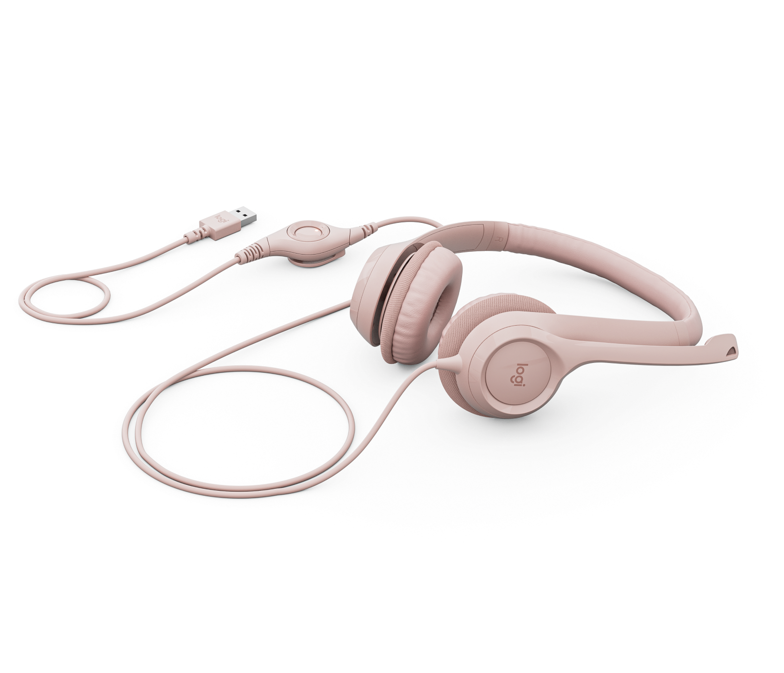 H390 USB Computer Headset Mit verbesserter digitaler Klangübertragung und integrierten Bedienelementen - Rosa H390 USB Computer Headset Mit verbesserter digitaler Klangübertragung und integrierten Bedienelementen - Rosa von Logitech