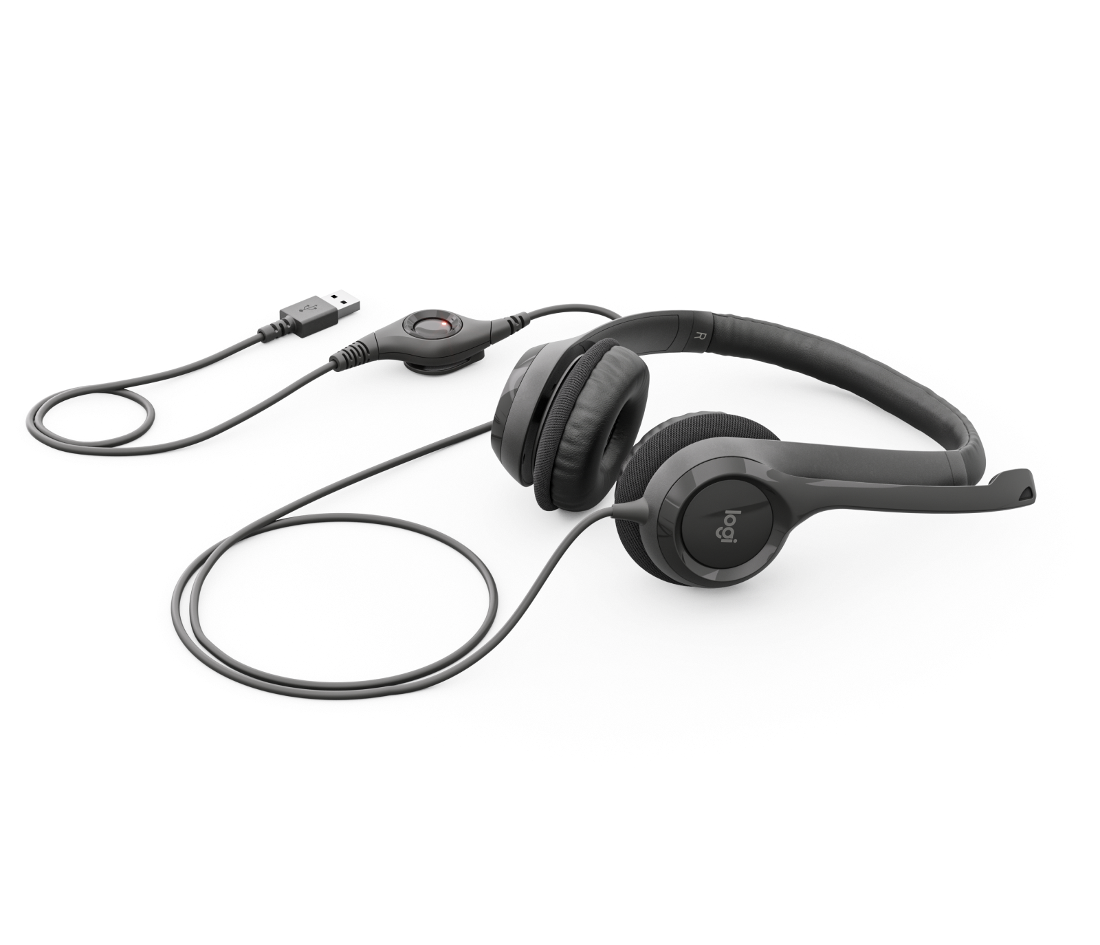 H390 USB Computer Headset Mit verbesserter digitaler Klangübertragung und integrierten Bedienelementen - Schwarz H390 USB Computer Headset Mit verbesserter digitaler Klangübertragung und integrierten Bedienelementen - Schwarz von Logitech
