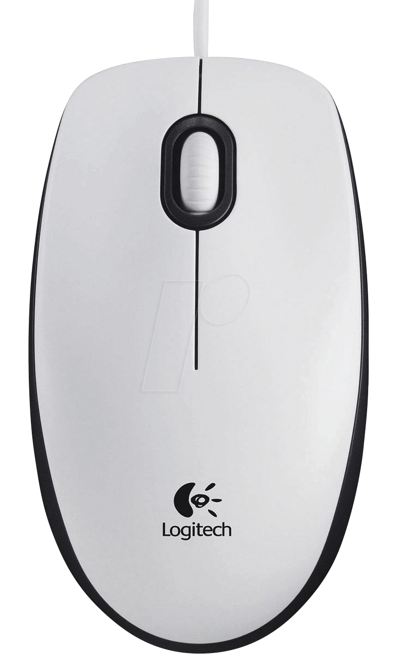 LOGITECH B100 WS - Maus (Mouse), Kabel, USB, weiß von Logitech