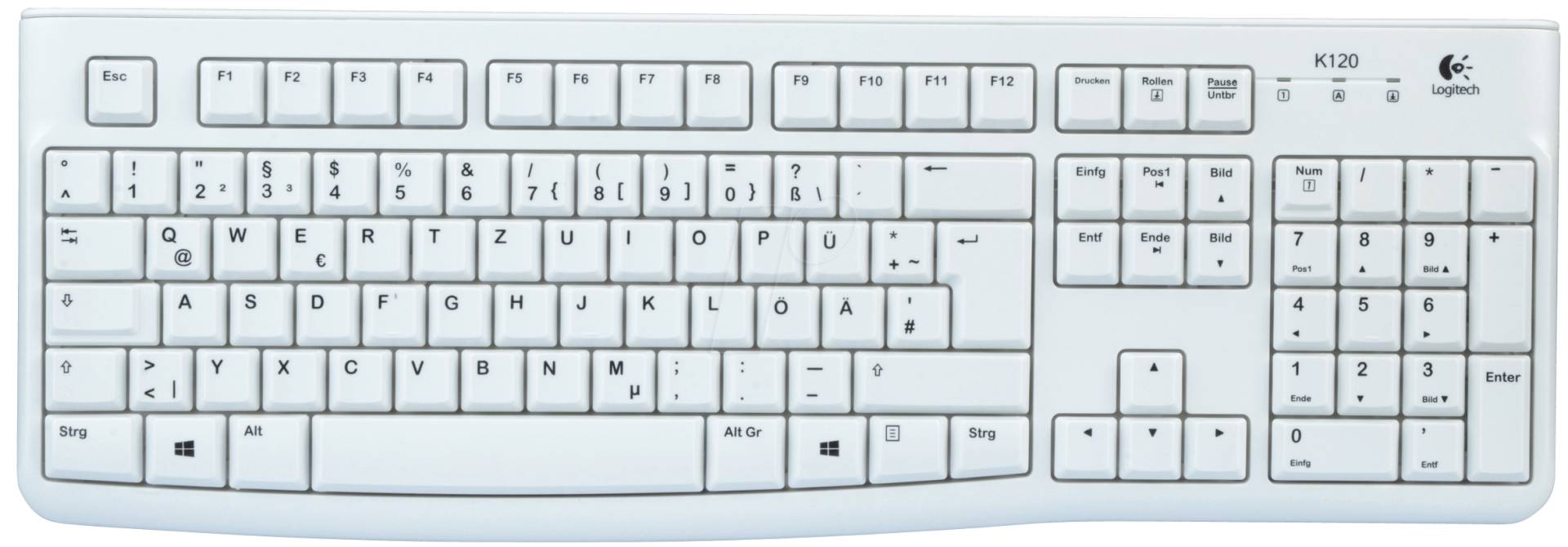 LOGITECH K120FBW - Tastatur, USB, weiß von Logitech
