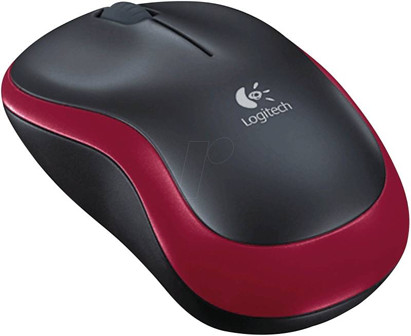 LOGITECH M185 RT - Maus (Mouse), Funk, rot von Logitech