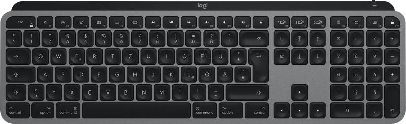 LOGITECH MXK FM - Funk-Tastatur, USB/Bluetooth/Funk, MX Keys für Mac von Logitech