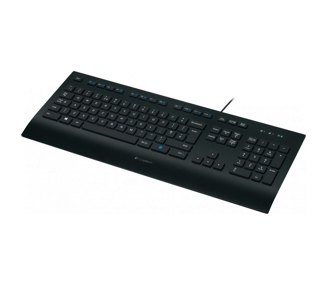 Logitech 2944081 - USB Tastatur Deutsch, QWERTZ USB-Tastatur (Handballenauflage, Plug&Play, Ziffernblock) Logitech 2944081 - USB Tastatur Deutsch, QWERTZ USB-Tastatur (Handballenauflage, Plug&Play, Ziffernblock) von Logitech