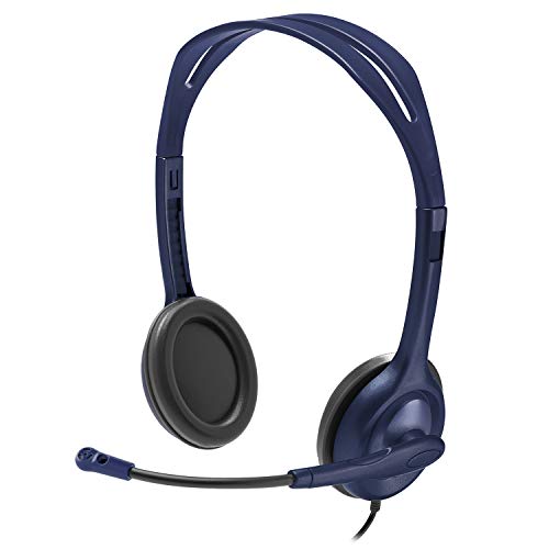 Logitech 5er-Pack Kopfhörer mit Mikrofon für den Schulunterricht, 3.5mm Klinke, 85dB Limit, 1.2m langes PVC-freies Kabel, Verstellbare Kopfbügel, 5 Headsets je Set - Blau von Logitech