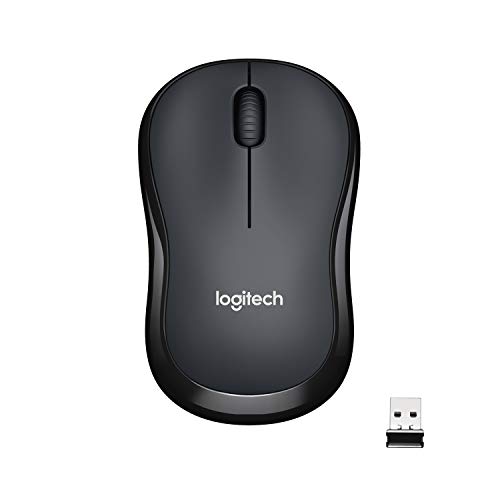 Logitech B220 SILENT Kabellose Maus, 2,4 GHz mit USB-Empfänger, 1000 DPI Optical Tracking, 18 Monate Batterielaufzeit, Für Links- & Rechtshänder, Kompatibel mit PC, Mac, Laptop - Grau von Logitech