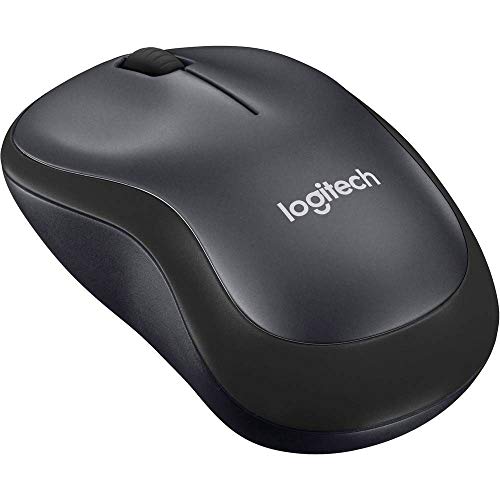 Logitech B220 SILENT Kabellose Maus, 2,4 GHz mit USB-Empfänger, 1000 DPI Optical Tracking, 18 Monate Batterielaufzeit, Für Links- & Rechtshänder, Kompatibel mit PC, Mac, Laptop - Grau von Logitech