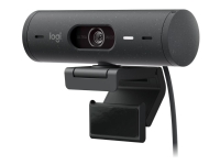 Logitech BRIO 500 – Webcam – Farbe – Full HD (1920 x 1080) – Eingebautes Mikrofon (Stereo) – USB-C – Graphit von Logitech