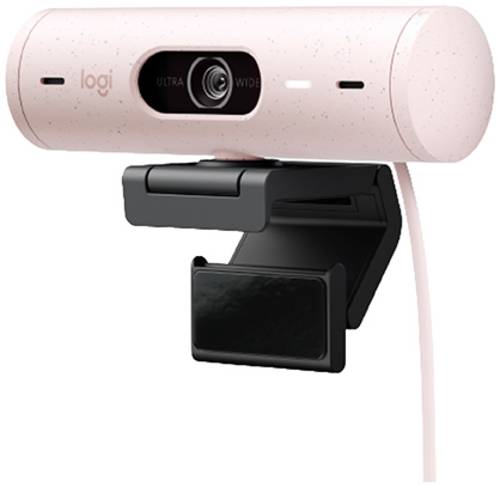 Logitech Brio 500 Full HD-Webcam Klemm-Halterung, Stereo-Mikrofon, Integrierte Abdeckblende von Logitech