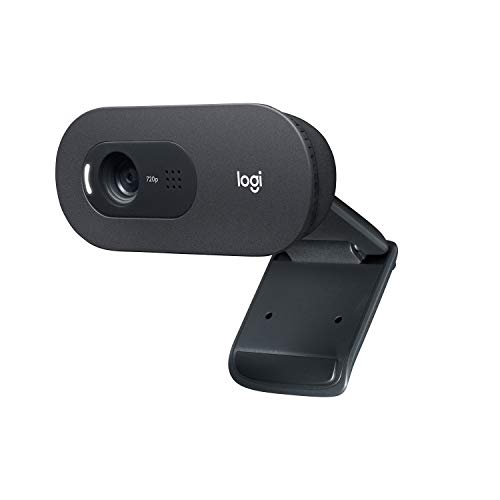 Logitech C505 HD Webcam, 720p externe USB Kamera für den Computer-Bildschirm mit Langstreckenmikrofon, Kompatibel mit PC und Mac - Schwarz von Logitech