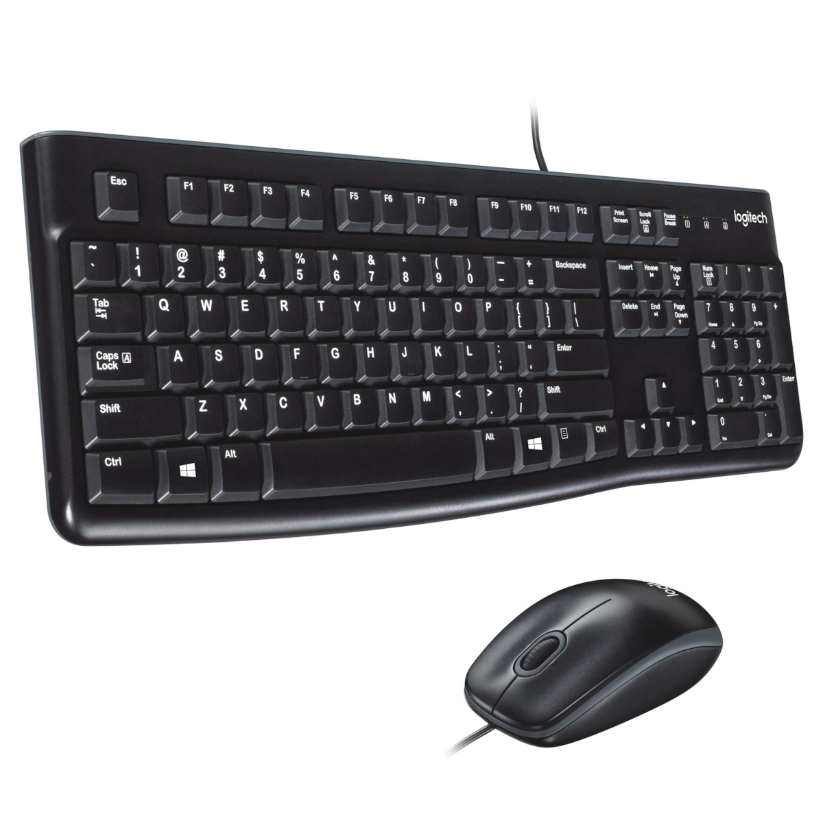 Logitech Combo MK120, US-Layout, schwarz, kabelgebunden von Logitech