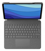 Logitech Combo Touch, KeyboardDock für Apple iPad Pro 12.9" 2021, grau, DE von Logitech