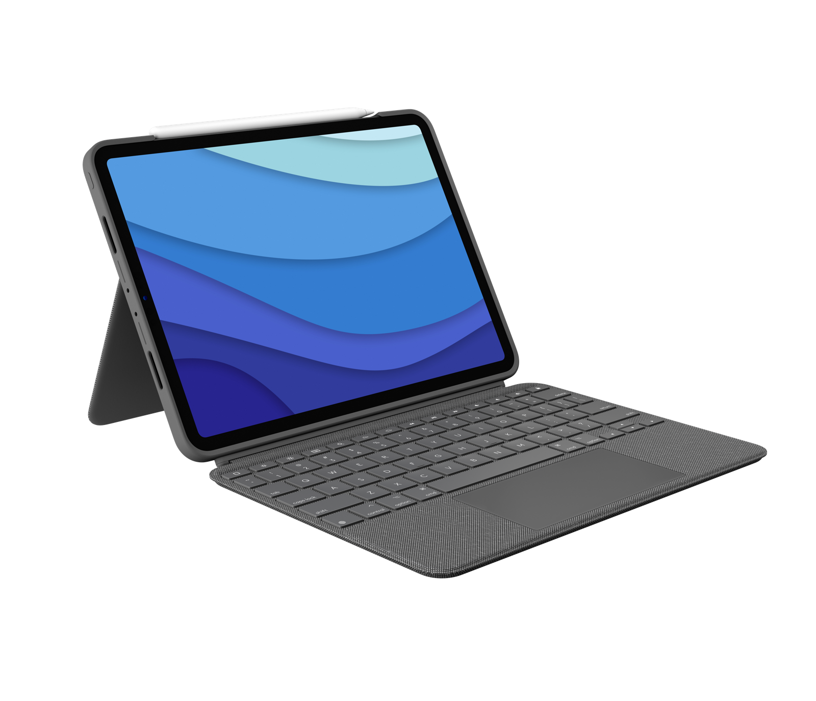 Logitech Combo Touch, KeyboardDock für Apple iPad Pro 27,90cm (11) 2020 / 2021, grau, DE (920-010142) von Logitech