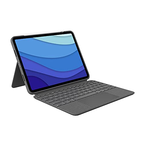 Logitech Combo Touch iPad Pro 11 Zoll (1., 2., 3. und 4. Generation - 2018, 2020, 2021, 2022) Tastaturhülle und digitaler Stiftkreide (2018 und höher), Pan Nordic QWERTY, Grau Logitech Combo Touch iPad Pro 11 Zoll (1., 2., 3. und 4. Generation - 2018, 2020, 2021, 2022) Tastaturhülle und digitaler Stiftkreide (2018 und höher), Pan Nordic QWERTY, Grau von Logitech