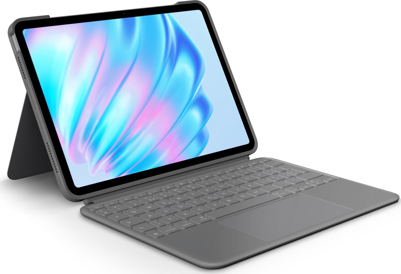 Logitech Combo Touch - Tastatur und Foliohülle - mit Trackpad - hintergrundbeleuchtet - Apple Smart connector - QWERTZ - Schweiz - Oxford Gray - für Apple 11-inch iPad Air (M2) (920-012630) von Logitech