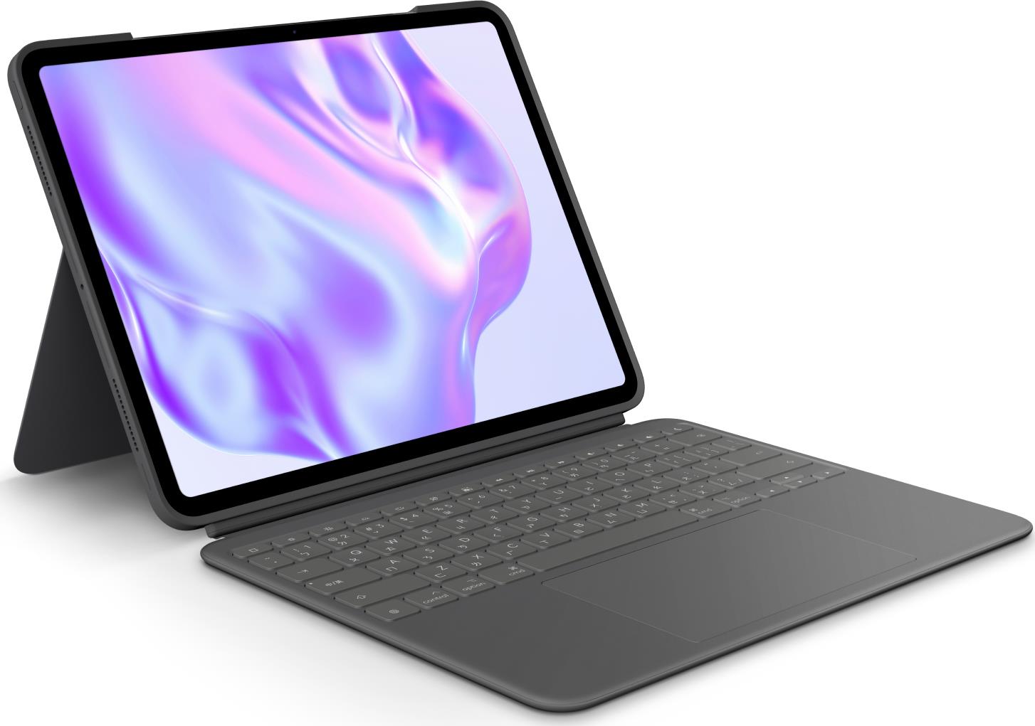 Logitech Combo Touch - Tastatur und Foliohülle - mit Trackpad - hinterleuchtet - Apple Smart connector - QWERTZ - Schweiz - Graphite - für Apple 13-inch iPad Pro (M4) (920-012664) von Logitech
