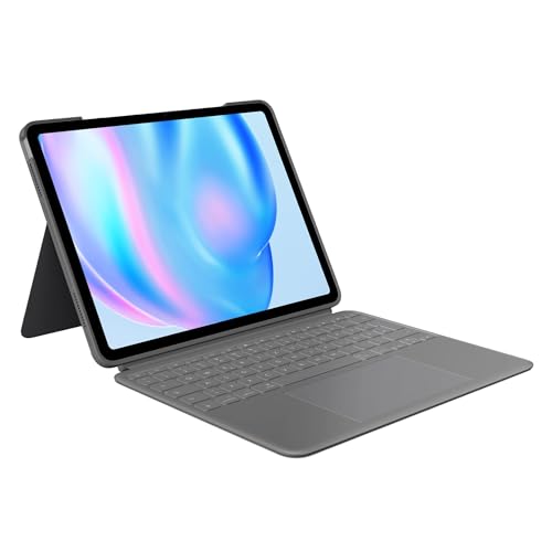 Logitech Combo Touch iPad Air (4. und 5. gen - 2020, 2022) Keyboard Case - Abnehmbare Tastatur mit Hintergrundbeleuchtung - Click-Anywhere Trackpad, Smart Connector, Deutsches QWERTZ-Layout - Grau von Logitech