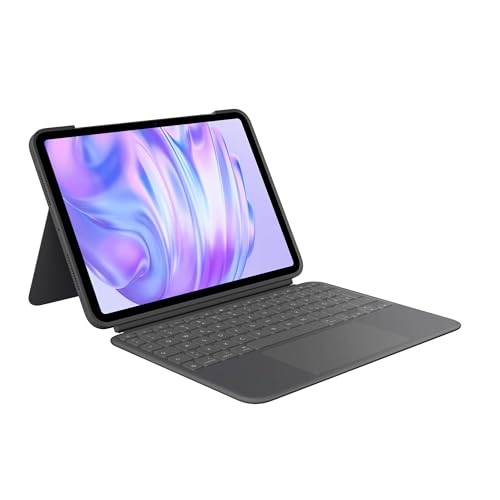 Logitech Combo Touch iPad Pro 11-Zoll (M4)(2024) Keyboard Case - Abnehmbare Tastatur mit Hintergrundbeleuchtung, Kickstand, Komfortables Tippen, Mehrzweckmodus - Graphit, QWERTZ Layout von Logitech