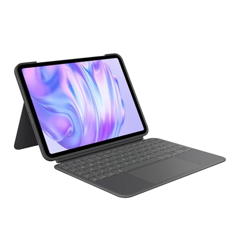 Logitech Combo Touch iPad Pro 11 Zoll (M4) (2024) Tastatur-Case – Abnehmbare Tastatur mit Hintergrundbeleuchtung und Halterung, Komfortables Tippen, Multi-Use-Modus, Deutsches QWERTZ - Graphit von Logitech