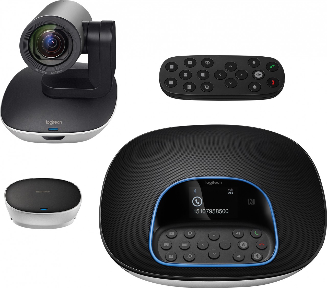 Logitech ConferenceCam GROUP, HD 1080p, schwarz 1920x1080, USB, Bluetooth, Fernbedienung Logitech ConferenceCam GROUP, HD 1080p, schwarz 1920x1080, USB, Bluetooth, Fernbedienung von Logitech