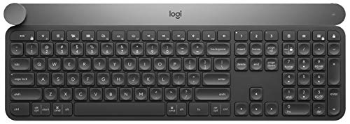 Logitech Craft Kabellose Tastatur, Bluetooth & 2.4 GHz Wireless Verbindung, Programmierbarer Drehregler, Automatische Tastenbeleuchtung, PC/Mac/Laptop, Italienisches QWERTY-Layout - Graphit von Logitech