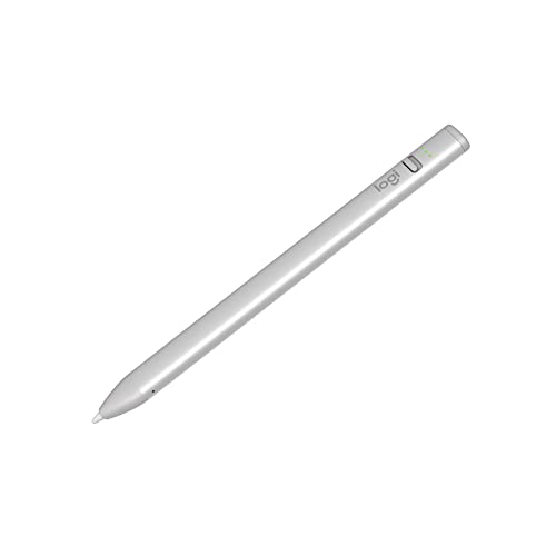 Logitech Crayon - Digitaler Zeichenstift für iPad (iPad-Modelle mit USB-C-Anschlüssen) mit Apple Pencil Technologie, pixelgenauer ohne Verzögerung, Smart-Tip mit Schnellladung über USB-C - Silber von Logitech