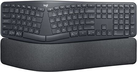 Logitech ERGO K860 Split Keyboard for Business - Tastatur - kabellos - Bluetooth LE - Deutsch - Graphite von Logitech