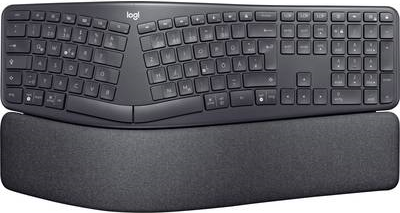 Logitech ERGO K860 - Tastatur - kabellos - 2,4 GHz, Bluetooth 5,0 - Deutsch (920-009167) von Logitech