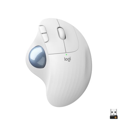 Logitech ERGO M575 Kabellose Trackball Maus Weiß von Logitech