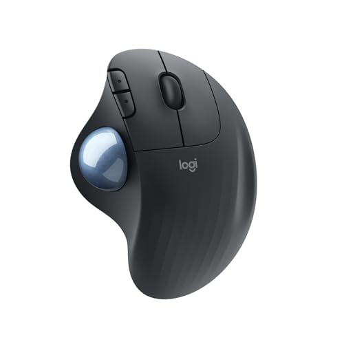 Logitech ERGO M575 Wireless Trackball Maus - Einfache Steuerung mit dem Daumen, flüssige Bewegungen, ergonomisches Design, für Windows, PC & Mac mit Bluetooth- & USB-Funktion - Graphite von Logitech