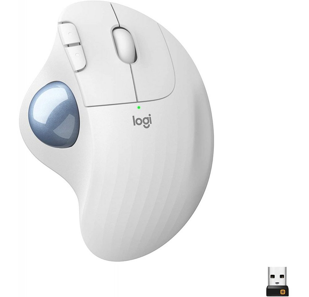 Logitech ERGO M575 Wireless Trackball Maus mit Bluetooth USB-Funktion ergonomische Maus (Bluetooth, kabellos) von Logitech