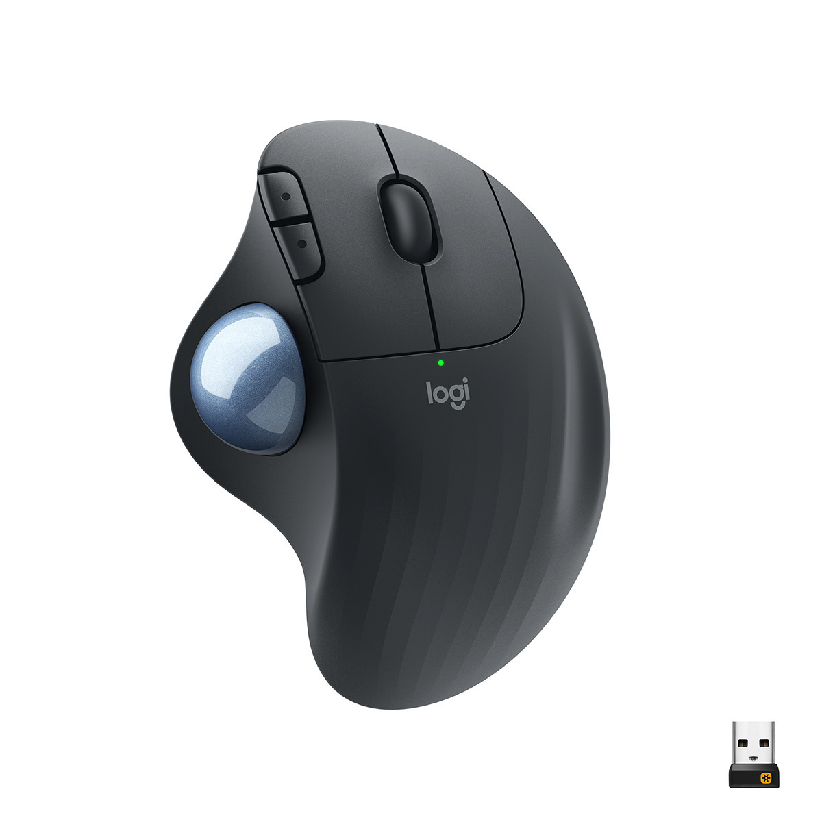 Logitech ERGO M575 kabelloser Trackball Maus, Bluetooth & 2,4GHz - Ergonomisches Design, Graphite von Logitech
