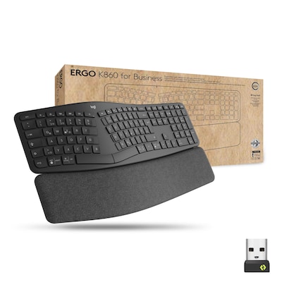 Logitech Ergo K860 Split for Business - ergonomische Tastatur mit Logi Bold von Logitech