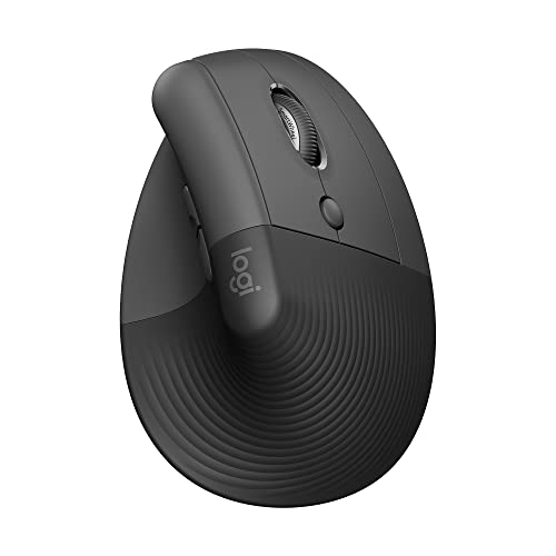 Logitech Ergonomische vertikale Maus, kabellos, Bluetooth oder Logi Bolt USB-Empfänger, leise Klicks, 4 Tasten, kompatibel mit Windows/MacOS/iPadOS, Laptop, PC - Graphit von Logitech