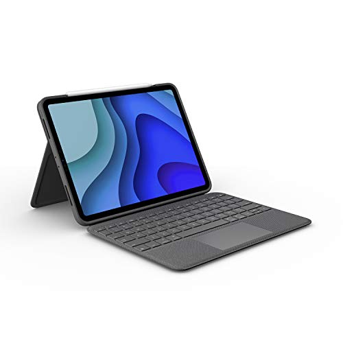 Logitech Folio Touch iPad Hülle Tastatur, Trackpad und Smart Connector für 11 Zoll iPad Pro (Modell: A1980, A2013, A1934, A1979, A2228, A2068, A2230, A2231), Englishes QWERTY-Layout, Graphit von Logitech