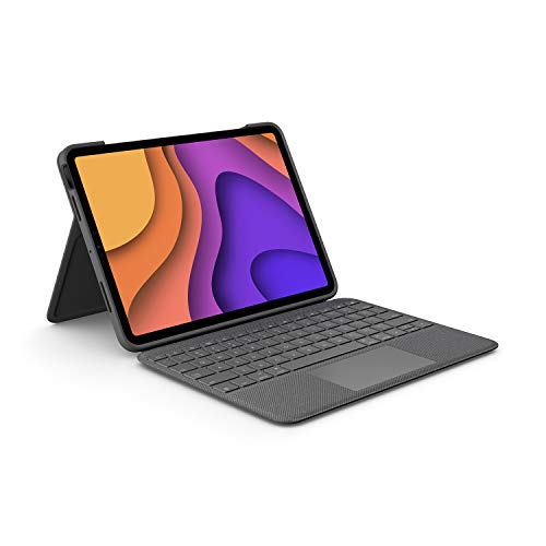 Logitech Folio Touch iPad Hülle Tastatur für iPad Air 4. Gen 5. Gen 2020, 2022, Italienisches QWERTY-Layout - Grau von Logitech