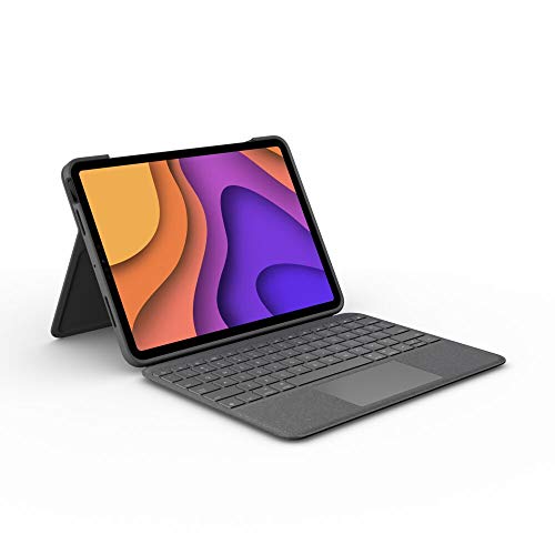 Logitech Folio Touch iPad Hülle Tastatur für iPad Air 4. Gen 5. Gen 2020, 2022, Skandinavisches QWERTY-Layout - Grau von Logitech