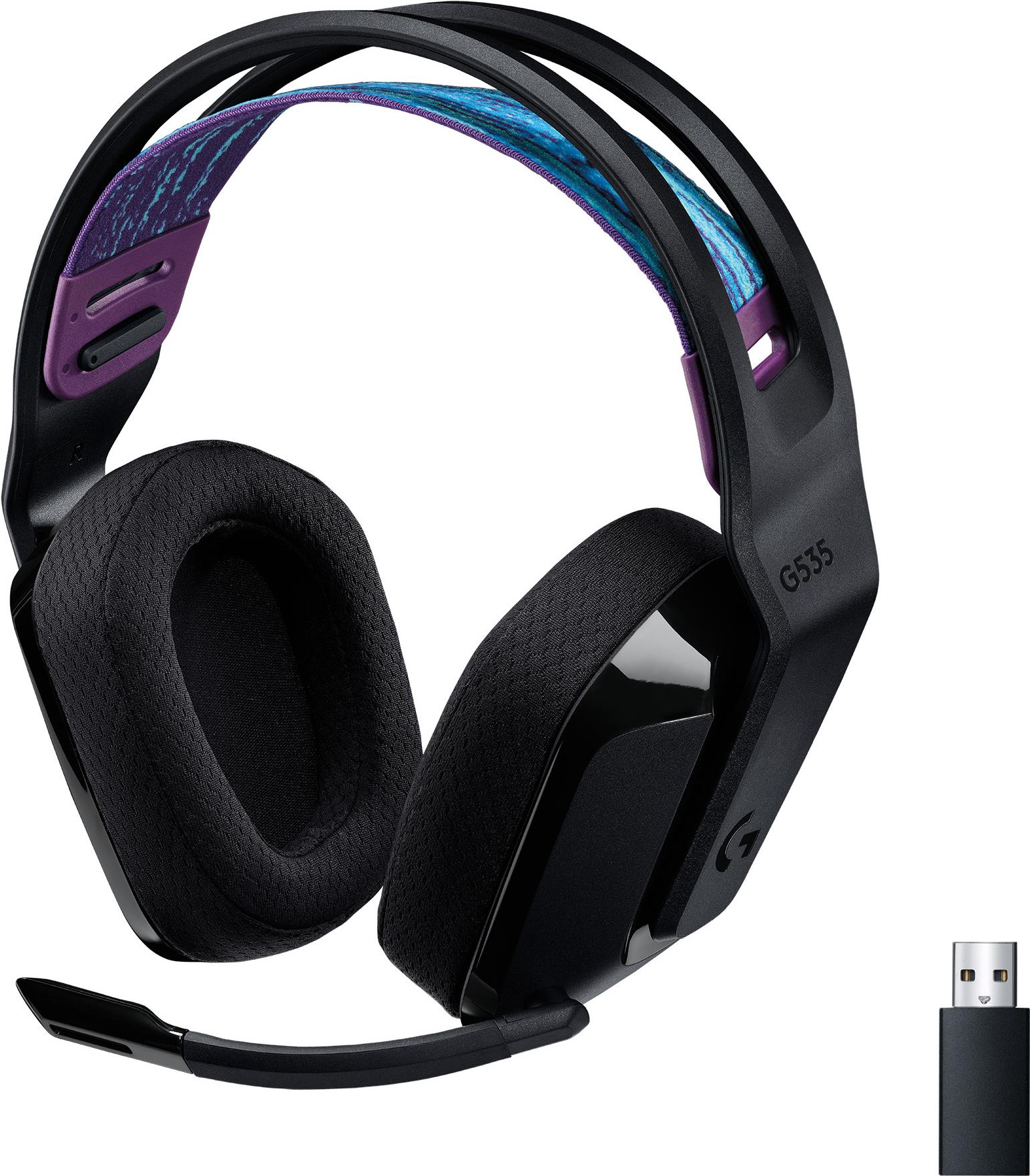 Logitech G G535 Kopfhörer Kabellos Kopfband Gaming Schwarz (981-000972) von Logitech