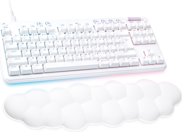 Logitech G G713 - Tastatur - tenkeyless - Hintergrundbeleuchtung - USB - QWERTY - US International - Tastenschalter: Linear - weiß (920-010678) von Logitech